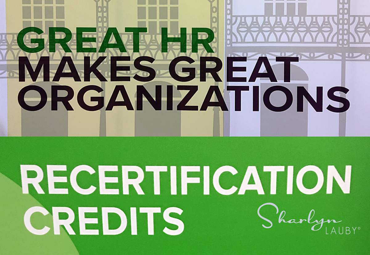 certification sign, HR sign, SHRM HR sign, banner, recertification, credits, certification list