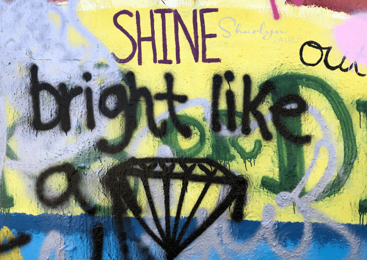 shine bright, graffiti, diamond, learning, micro learning, training, development