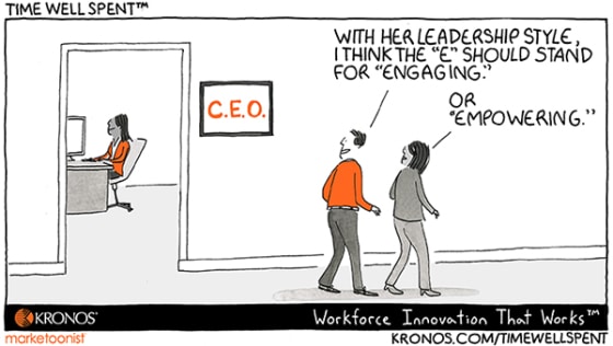 Time Well Spent, cartoon, CEO, Kronos, leadership, technology, employee engagement
