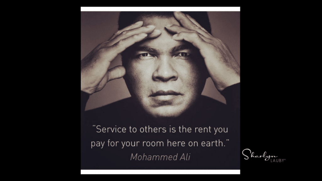 Mohammed Ali, service to others, integrity, trust, respect, leadership, HR Bartender