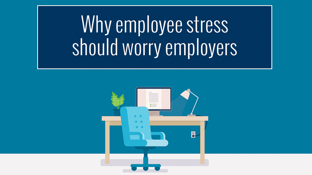 employee stress, infographic header, worrying, workplace stress, Colonial Life