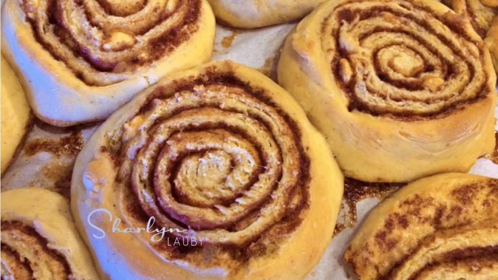 warm cinnamon rolls for the team