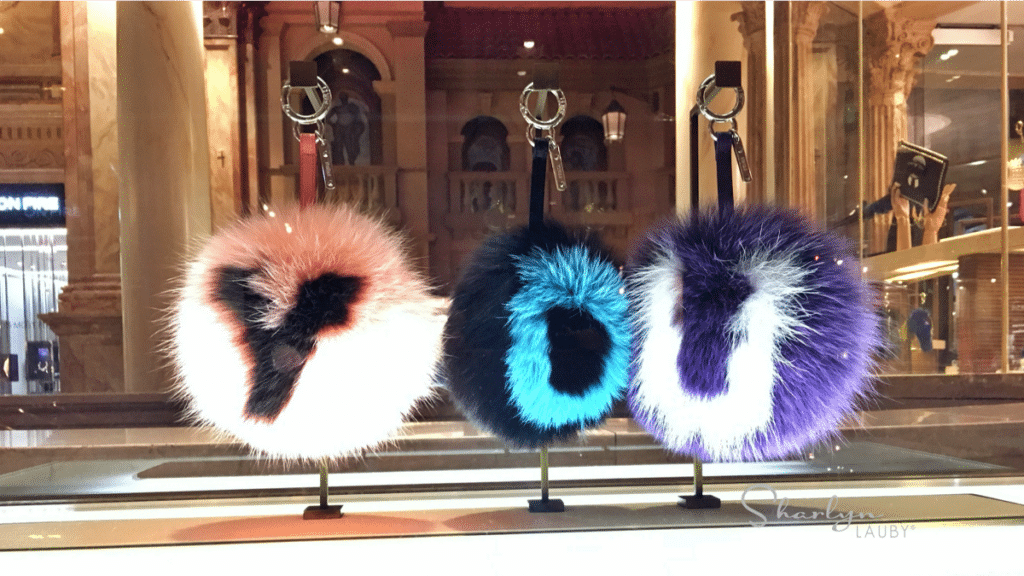 fuzzy keychains spelling out you like focusing on your career
