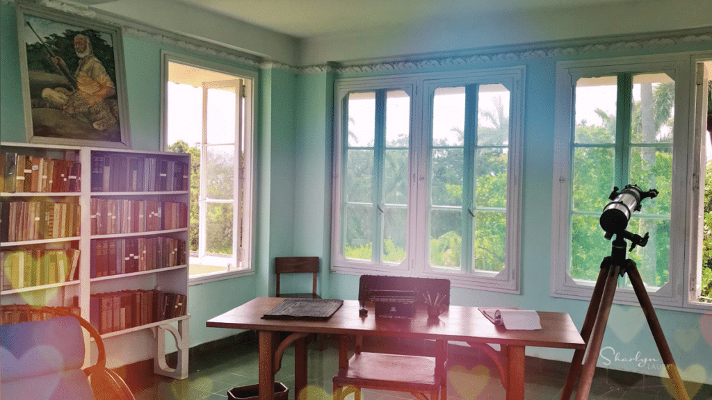 ernest hemingway Cuba home office showing a glimpse of working from home