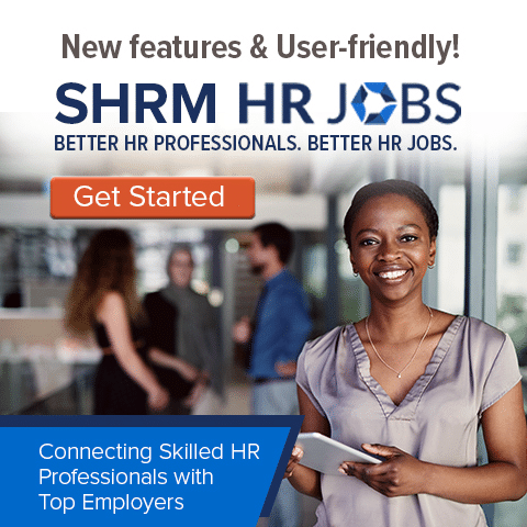SHRM HR Jobs portal ad for the HR Professional