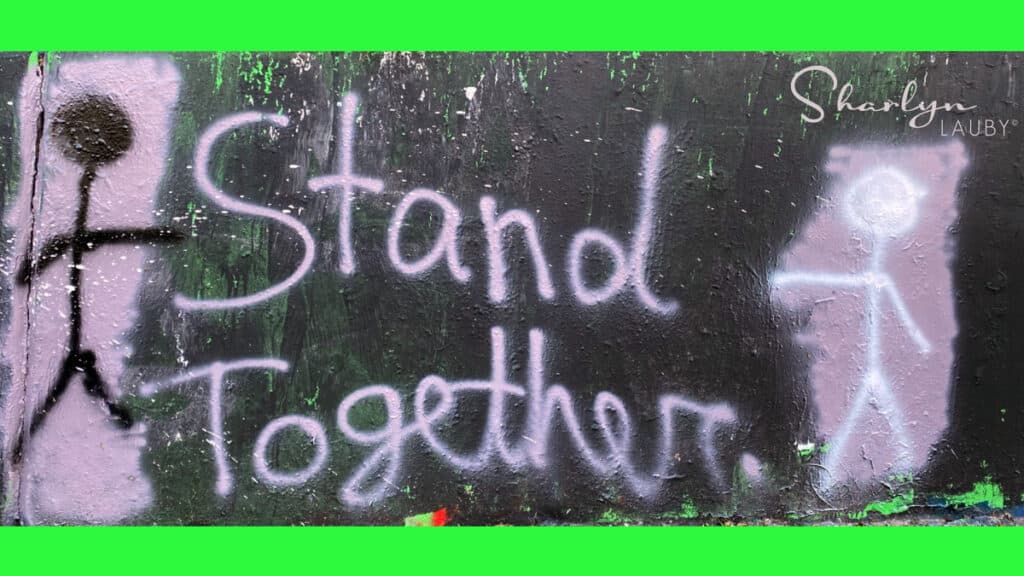 wall art stand together as an ally for Black Lives Matter