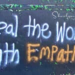 wall art heal the world with empathy and values