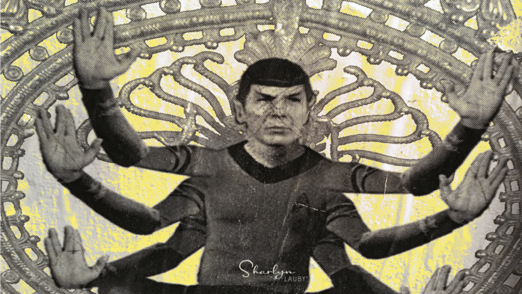 wall art sticker Spock greeting implying 5 skills for success when working from home