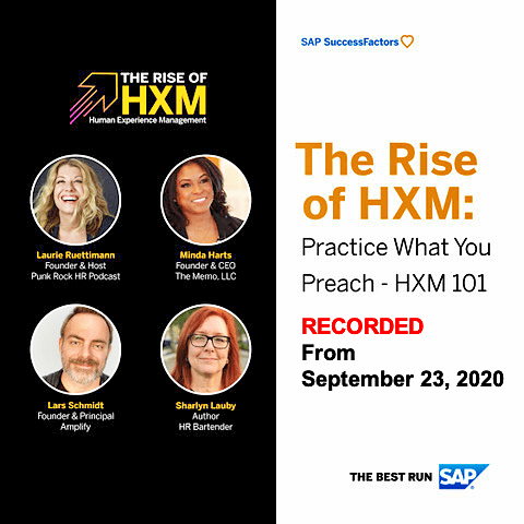 SAP SuccessFactors rise of HXM business promotion featuring Sharlyn Lauby