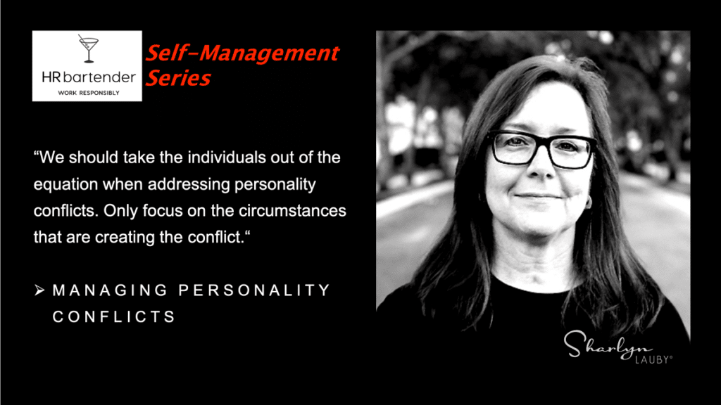 Sharlyn Lauby quote on managing personality conflicts