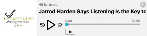 Jarrod Harden HR Bartender Show Podcast player