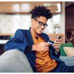 employee at home buying online because of financial wellbeing