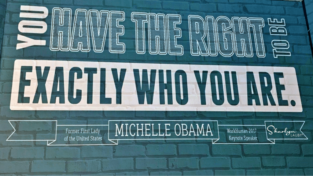 wall sign refering to pronoun sharing you have the right to be exactly who you are