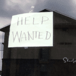 hand written help wanted sign used for recruiting