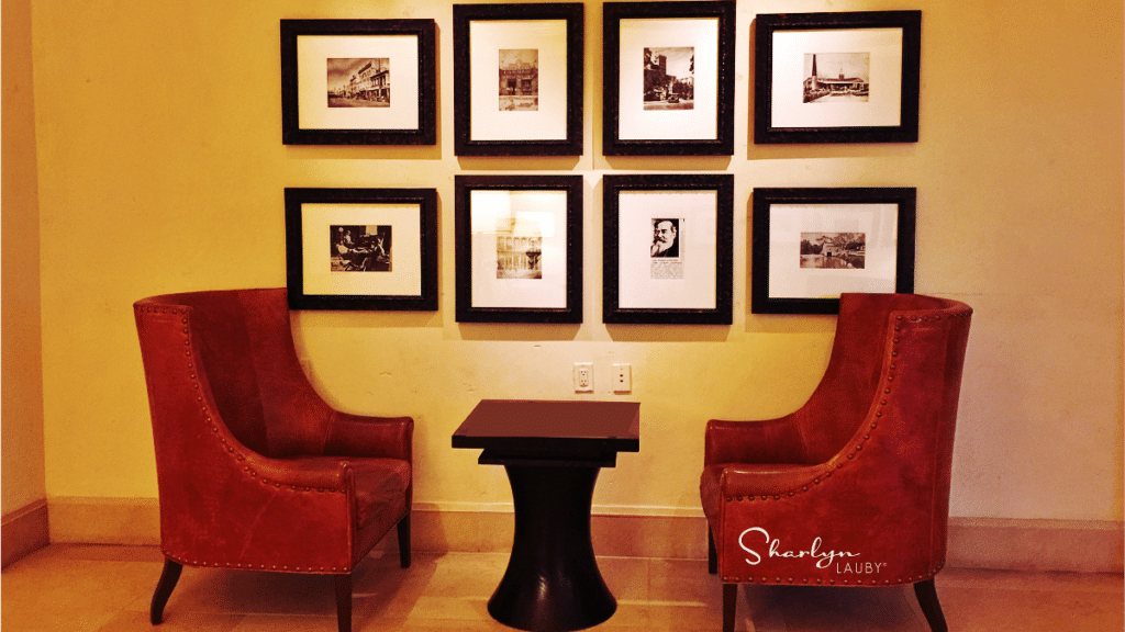 heavy leather chairs facing each other to represent workplace conflict mediation