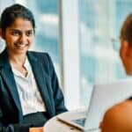 manager doing performance management with an employee