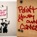 Banksy images paint your own canvas showing job transition