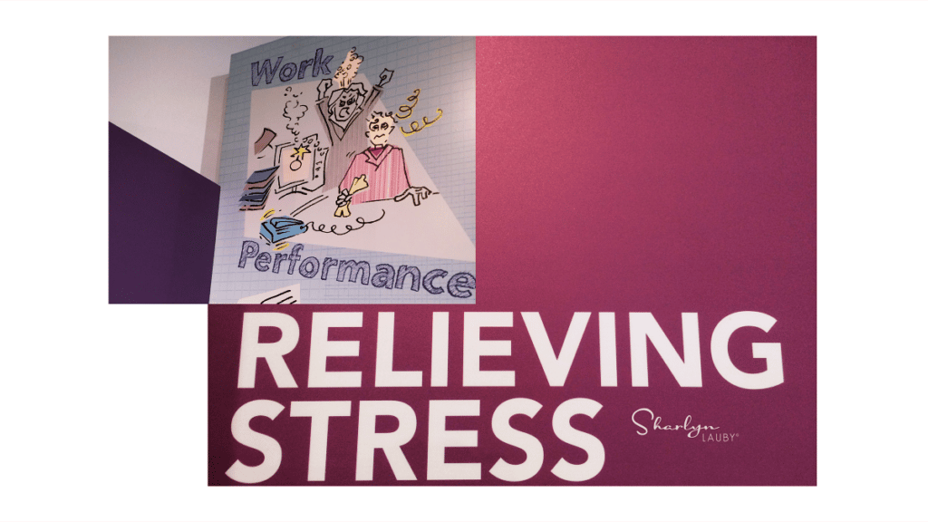 wall sign relieving stress and employee burnout at work