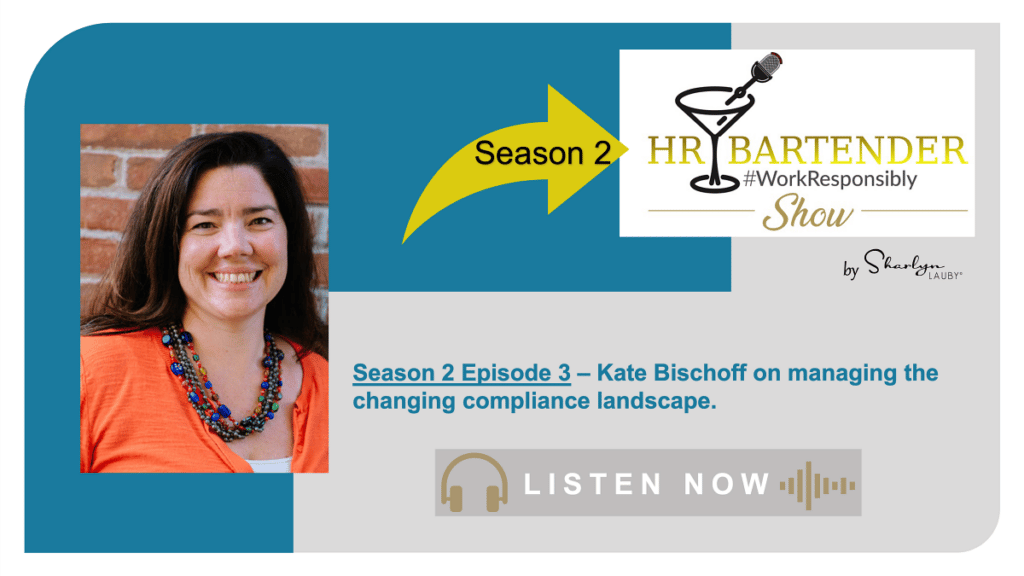 Kate Bischoff HR Bartender Show podcast promo for change management