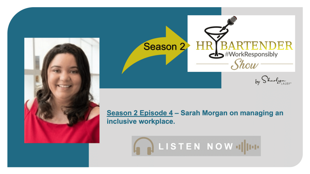 Sarah Morgan HR Bartender Show managing an inclusive workplace