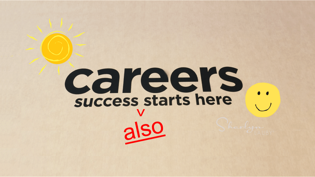wall sign on career planning success in employee role
