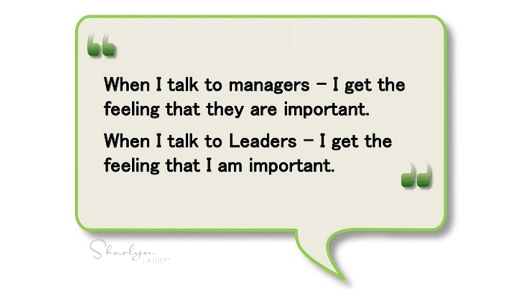 quote graphic on leadership and management