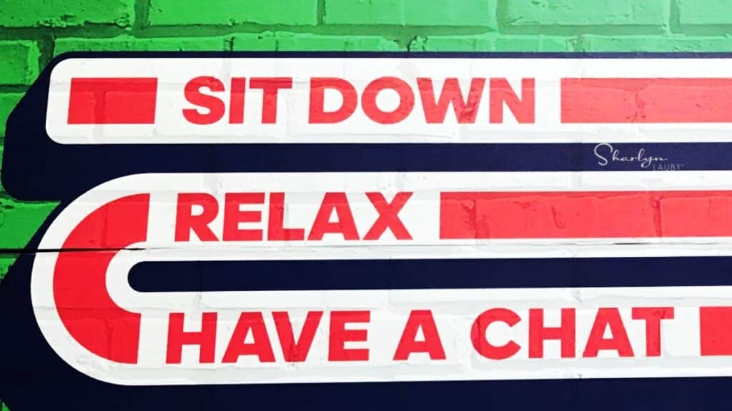wall art representing planning for COVID sit down relax have a chat