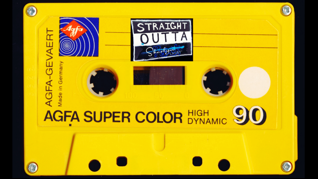 cassette tape showing a career mixtape