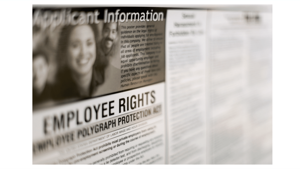 labor law poster image showing employee rights
