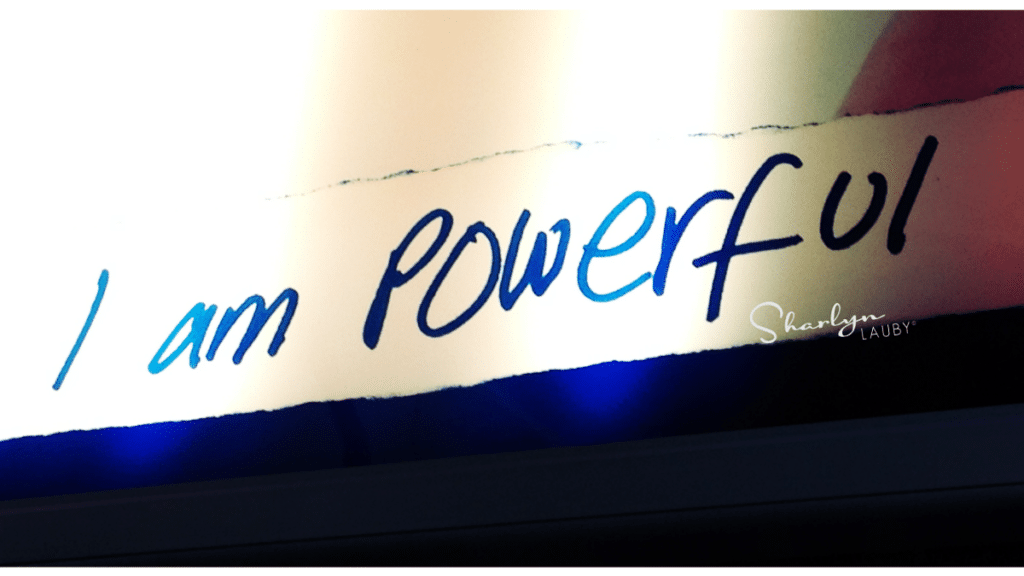 wall sign I am powerful building resilience at work