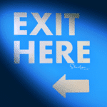 wall sign exit here offboarding policy