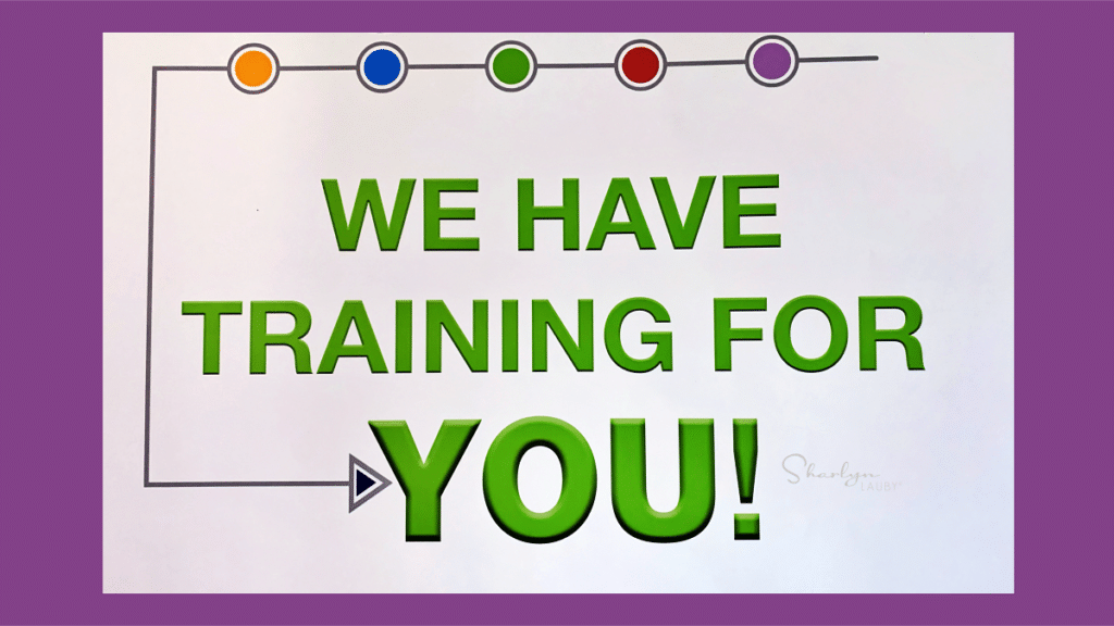 wall sign we have training for you