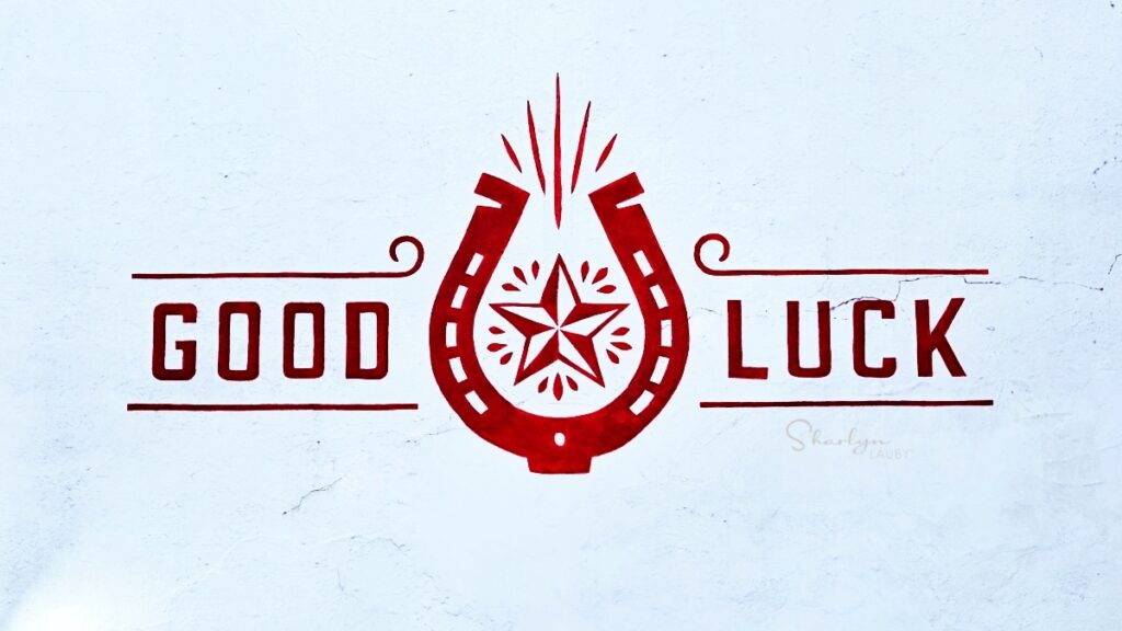wall art wishing good luck during offboarding