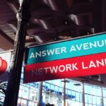 image of sign Answer Avenue referring to artificial intelligence and automation