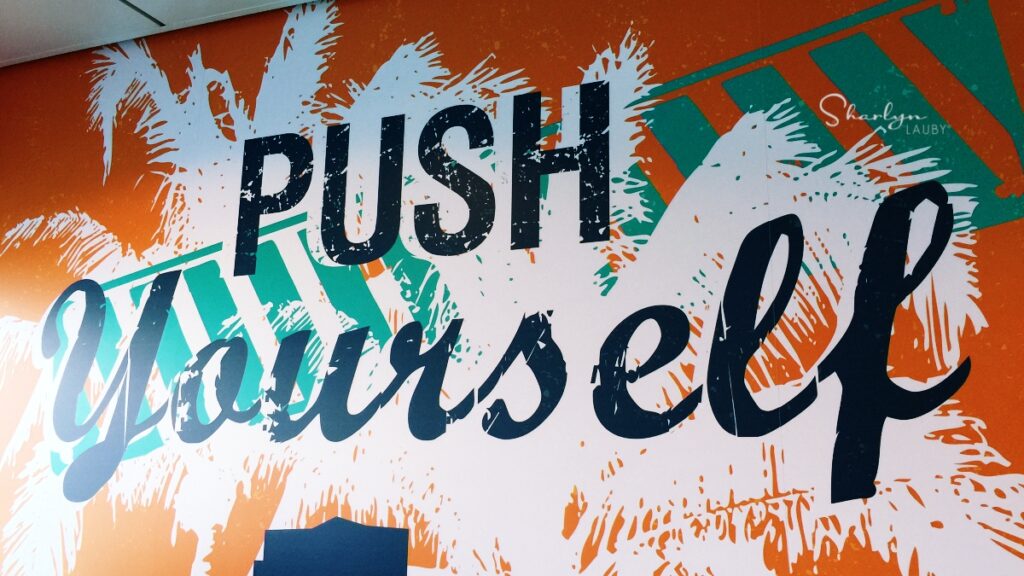 wall sign push yourself productivity series