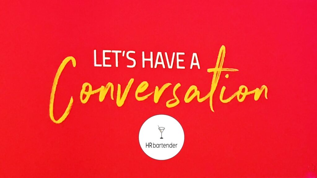 wall sign let's have a conversation about HR Value