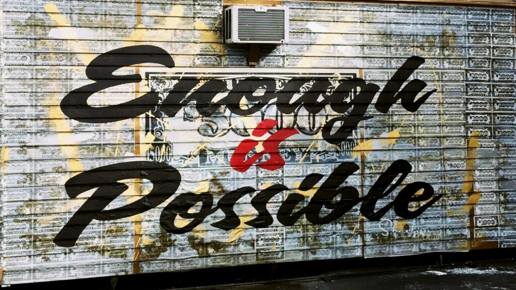 wall art enough is possible with negotiations