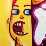 wall art speaking face buzzword