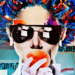 graphic image futuristic face implying Artificial Intelligence learning