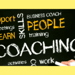 wall sign coaching people at work for a coaching culture